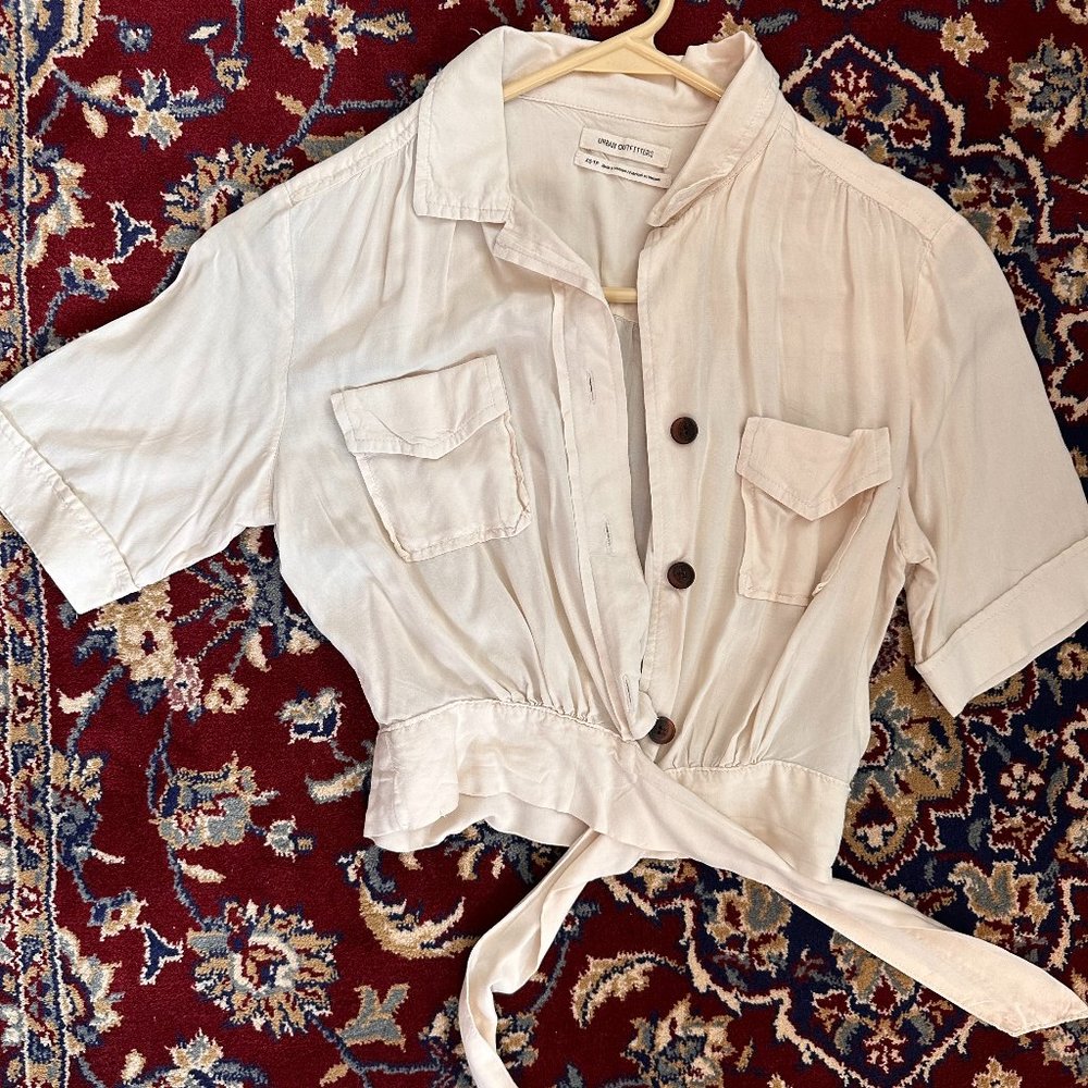 Button Down Short Sleeve Top